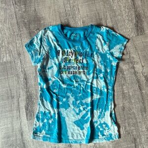 Vintage Distressed Grail tshirt blue tie dye medium